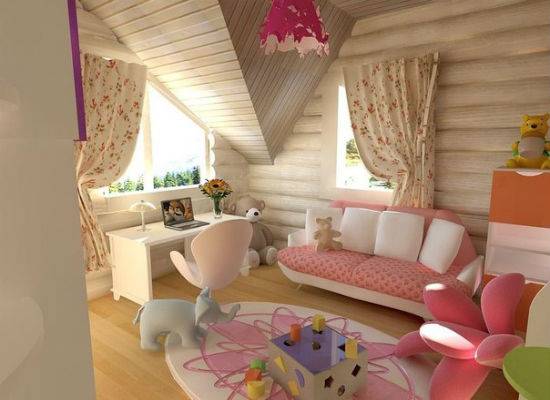 Детская на мансарде (53 фото): комната для девочки и для мальчика на мансардном этаже, дизайн для малыша и для подростка, спальня с ломаной крышей